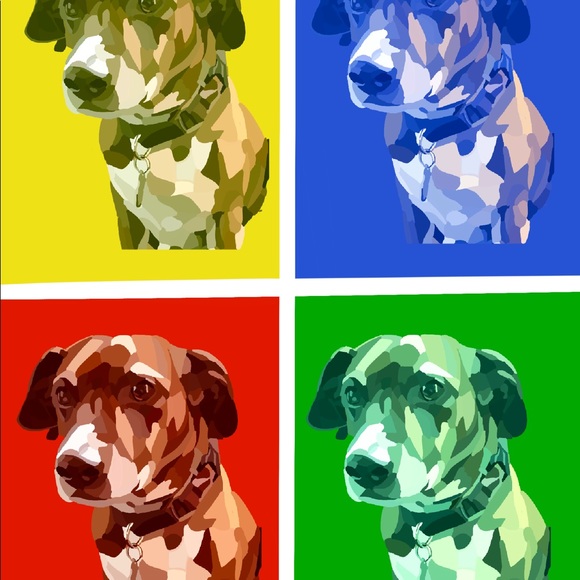 Custom Framed Pet Pop Art - Picture 4 of 4